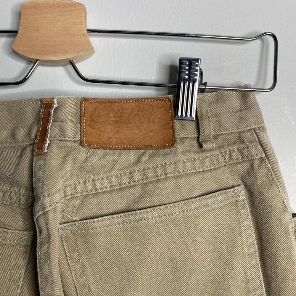 Tan Coca-Cola high-waisted straight-leg vintage jeans size 8